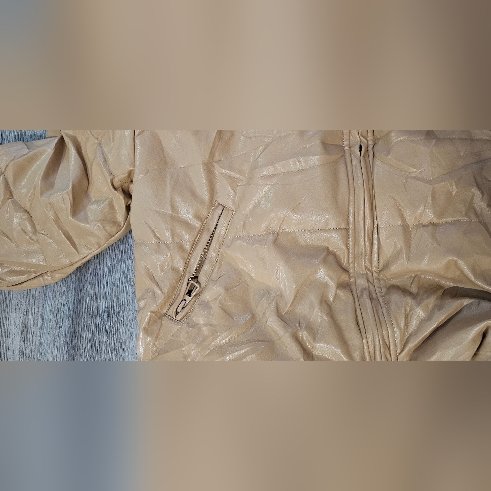 Tan Puffer Jacket - Picture 5 of 9
